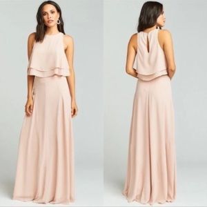 Show Me Your Mumu two piece blush dress (skirt and top) size S